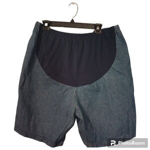 New Addition denim maternity shorts
